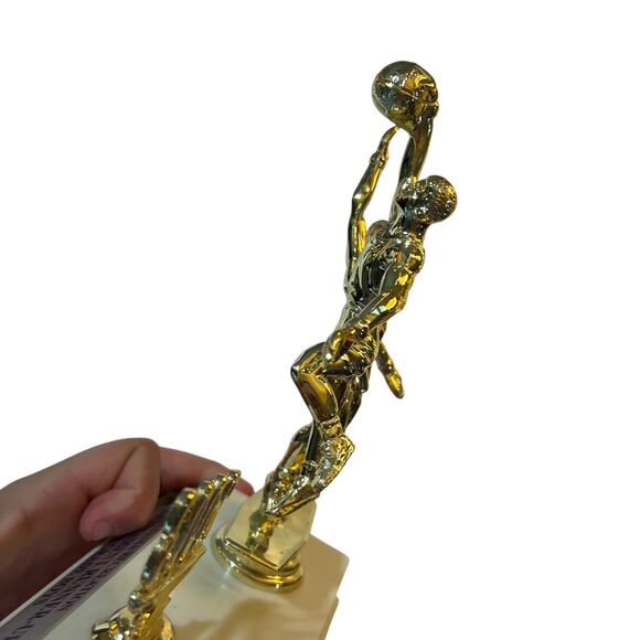 white and gold 2003 boys basketball Trophy - Picture 10 of 16